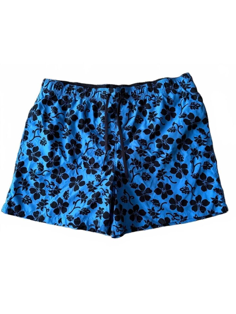 Merona NEW Men's Swimwear Trunks Bathing Suit Size XXL Blue Tropical Pool Beach
